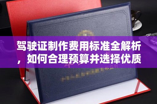 台安驾驶证制作费用标准全解析，如何合理预算并选择优质服务？